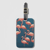 Flamingo patroon bagagelabel (Voorkant (verticaal))