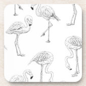 Flamingo patroon bier onderzetter (Voorkant)