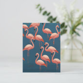 Flamingo patroon briefkaart (Staand voorkant)