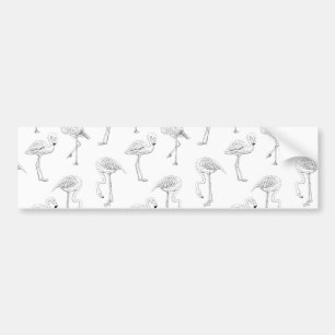Flamingo patroon bumpersticker