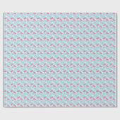 Flamingo patroon cadeaupapier (Vlak)