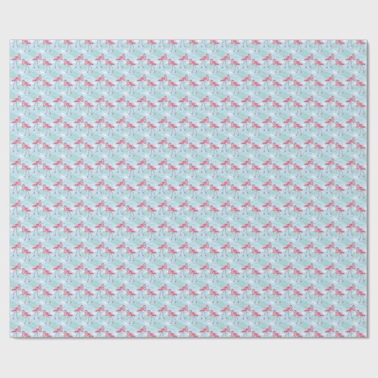 Flamingo patroon cadeaupapier (Vlak)