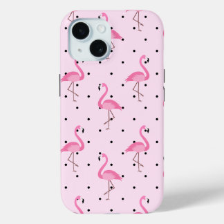 Flamingo patroon iPhone 15 case
