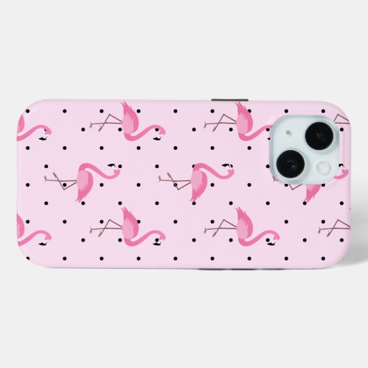 Flamingo patroon Case-Mate iPhone case (Achterkant (horizontaal))