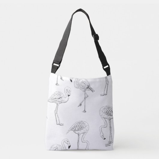 Flamingo patroon crossbody tas (Voorkant)