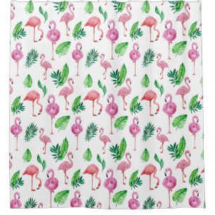 Flamingo patroon douchegordijn