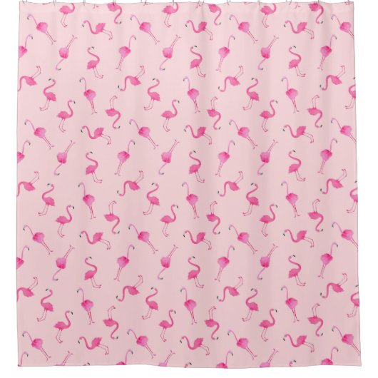 Flamingo patroon douchegordijn (Voorkant)