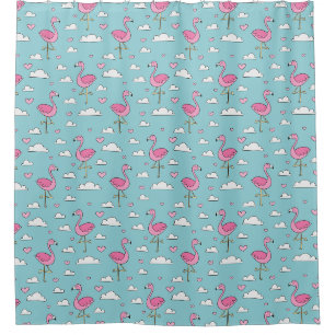 Flamingo patroon douchegordijn