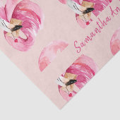 Flamingo patroon en naam exotische roze Waterverf Tissuepapier (Detail)