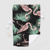 Flamingo patroon golfhanddoek (Insitu)