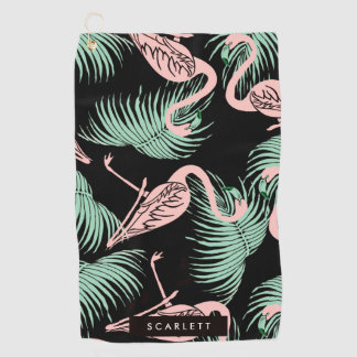 Flamingo patroon golfhanddoek
