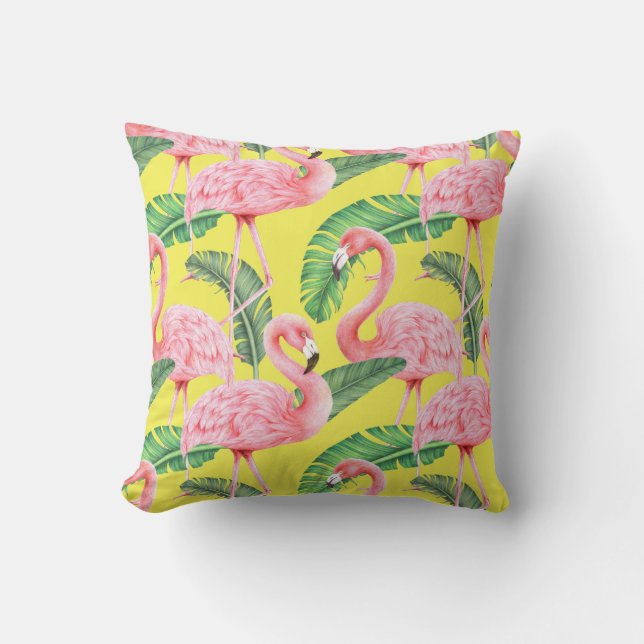 Flamingo patroon gooien kussen (Voorkant)