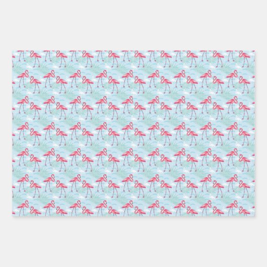 Flamingo patroon inpakpapier vel (Voorkant)