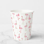 Flamingo patroon kersttaarroze papieren bekers (Links)