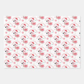 Flamingo patroon Kindernaad Kerstkerstkerstmis Inpakpapier Vel (Voorkant 3)