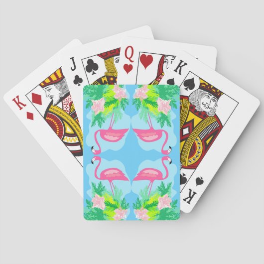 flamingo patroon Klassieke afspeelkaarten Speelkaarten (Achterkant)