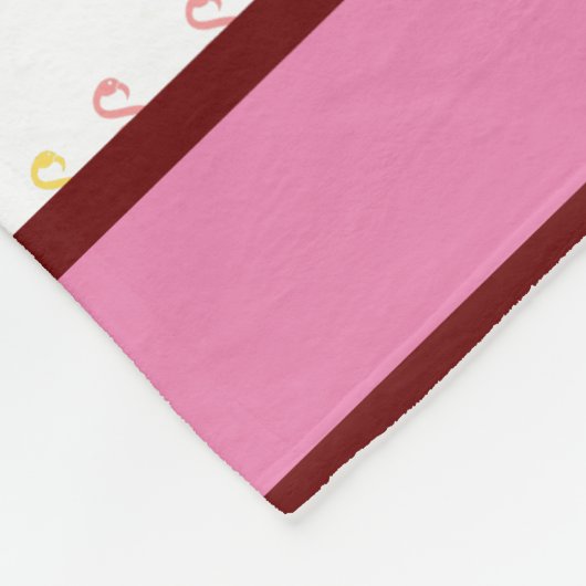 Flamingo patroon kleurrijk fleece deken (Hoek)