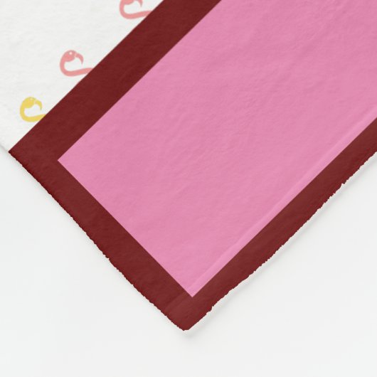 Flamingo patroon kleurrijk fleece deken (Hoek)