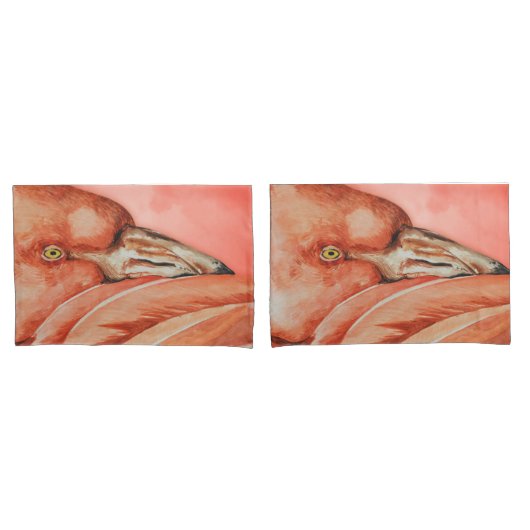 Flamingo patroon kussensloop (Voorkant-Set)