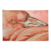 Flamingo patroon kussensloop (Achterkant-Rechts)