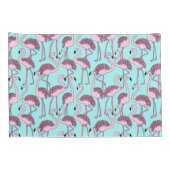 Flamingo patroon kussensloop (Achterkant-Rechts)