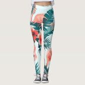 Flamingo patroon leggings (Voorkant)