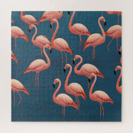 Flamingo patroon legpuzzel