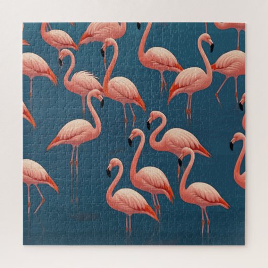 Flamingo patroon legpuzzel (Verticaal)