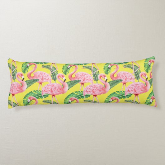 Flamingo patroon lichaamskussen (Achterkant)