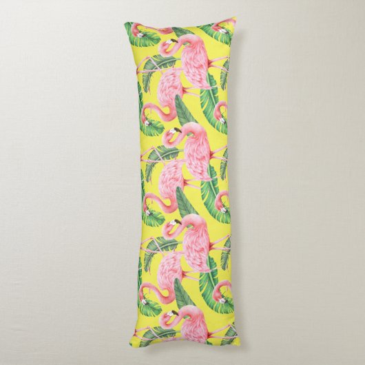 Flamingo patroon lichaamskussen (Achterkant (Verticaal))