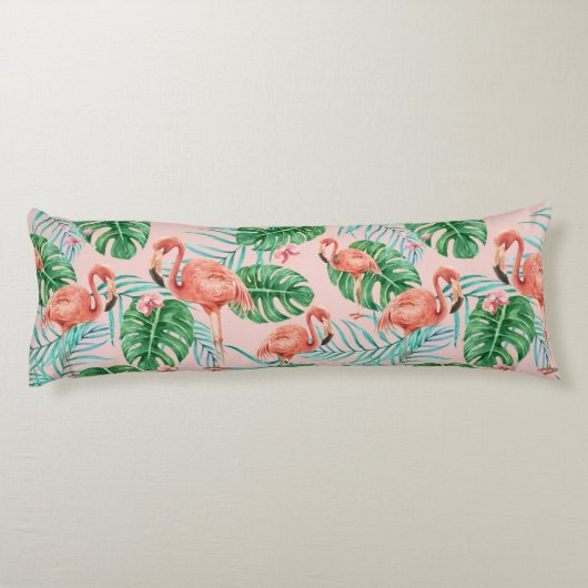Flamingo patroon lichaamskussen (Achterkant)