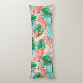 Flamingo patroon lichaamskussen (Achterkant (Verticaal))