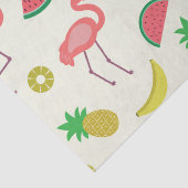 Flamingo patroon met Watermeloen en Ananas Tissuepapier (Detail)
