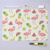 Flamingo patroon met Watermeloen en Ananas Tissuepapier (Craft)