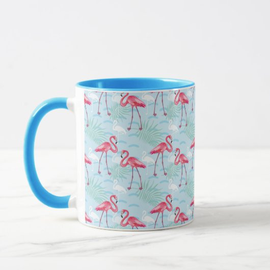 flamingo patroon mok (Links)