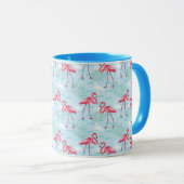 flamingo patroon mok (Voorkant rechts)