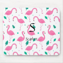 Flamingo patroon Monogram en Naam Aangepast