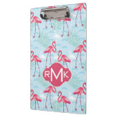flamingo patroon | Monogram Klembord (Links)