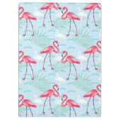 flamingo patroon | Monogram Klembord (Achterkant)