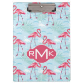 flamingo patroon | Monogram Klembord (Voorkant)