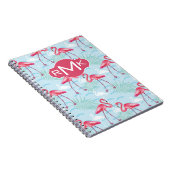 flamingo patroon | Monogram Notitieboek (Rechterzijde)