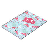 flamingo patroon | Monogram Notitieboek (Linkerzijde)