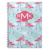 flamingo patroon | Monogram Notitieboek (Voorkant)