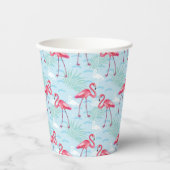 Flamingo patroon papieren bekers (Voorkant)