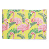 Flamingo patroon Pillow Hoesje Kussensloop (Achterkant-Links)