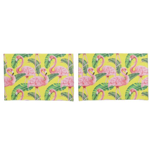Flamingo patroon Pillow Hoesje Kussensloop (Voorkant-Set)