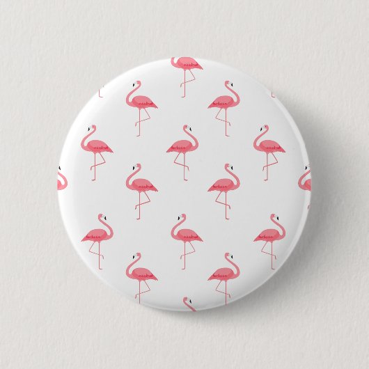 Flamingo patroon Print Button (Voorkant)