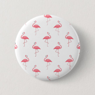 Flamingo patroon Print Button