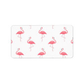 Flamingo patroon printadres label (Voorkant)