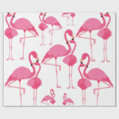 Flamingo patroon roze cadeaupapier (Vlak)